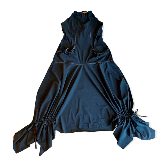 MC PLANET Black Asymmetrical Hem Halter  Maxi dress Size 12 - Picture 15 of 16